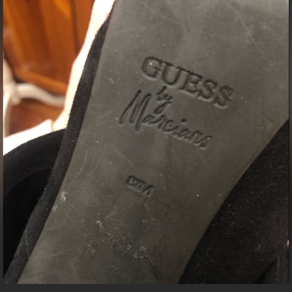 Guess by Marciano Black Suede Platform High Heel Ankle Booties size 8.5 - Picture 8 of 8